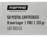 Amunicja Norma 9 mm PARA; FMJ Range&Training, 7,5g/115gr